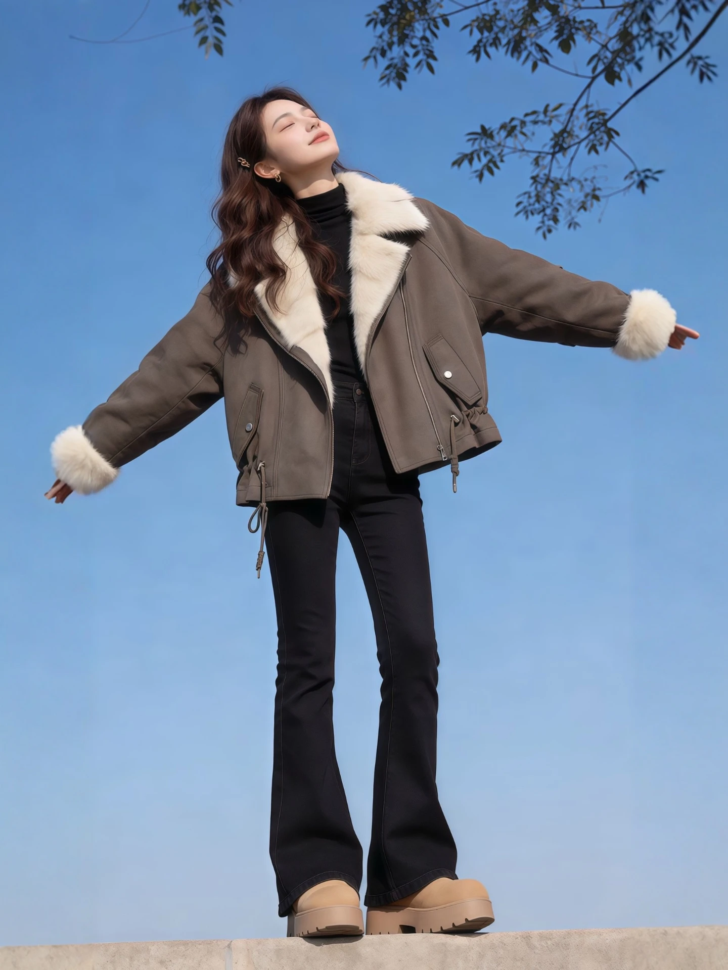 

Утепленная парка с воротником из овчины, женская зимняя теплая хлопковая куртка большого размера на молнии