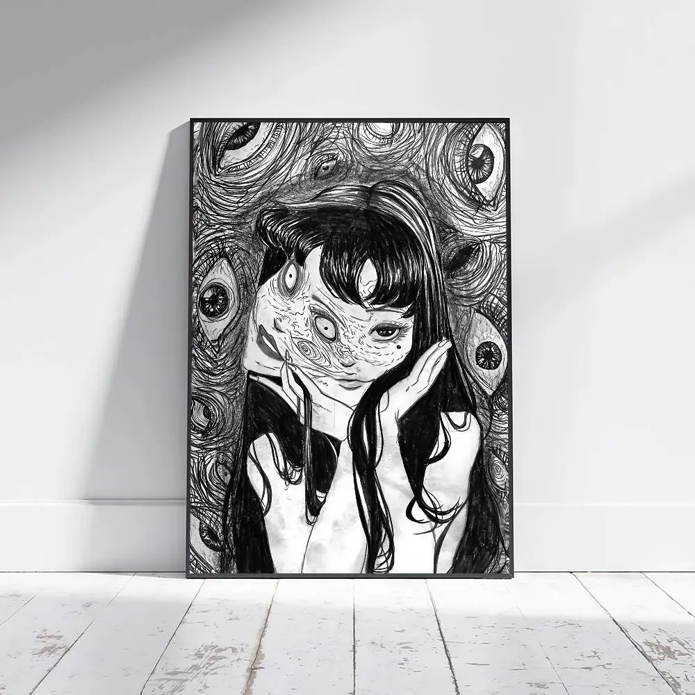 J-Junji Ito T-Tomie ريترو فتاة باردة كلاسيكية خمر الملصقات ورق مقاوم للماء ملصق مقهى بار ديكور المنزل