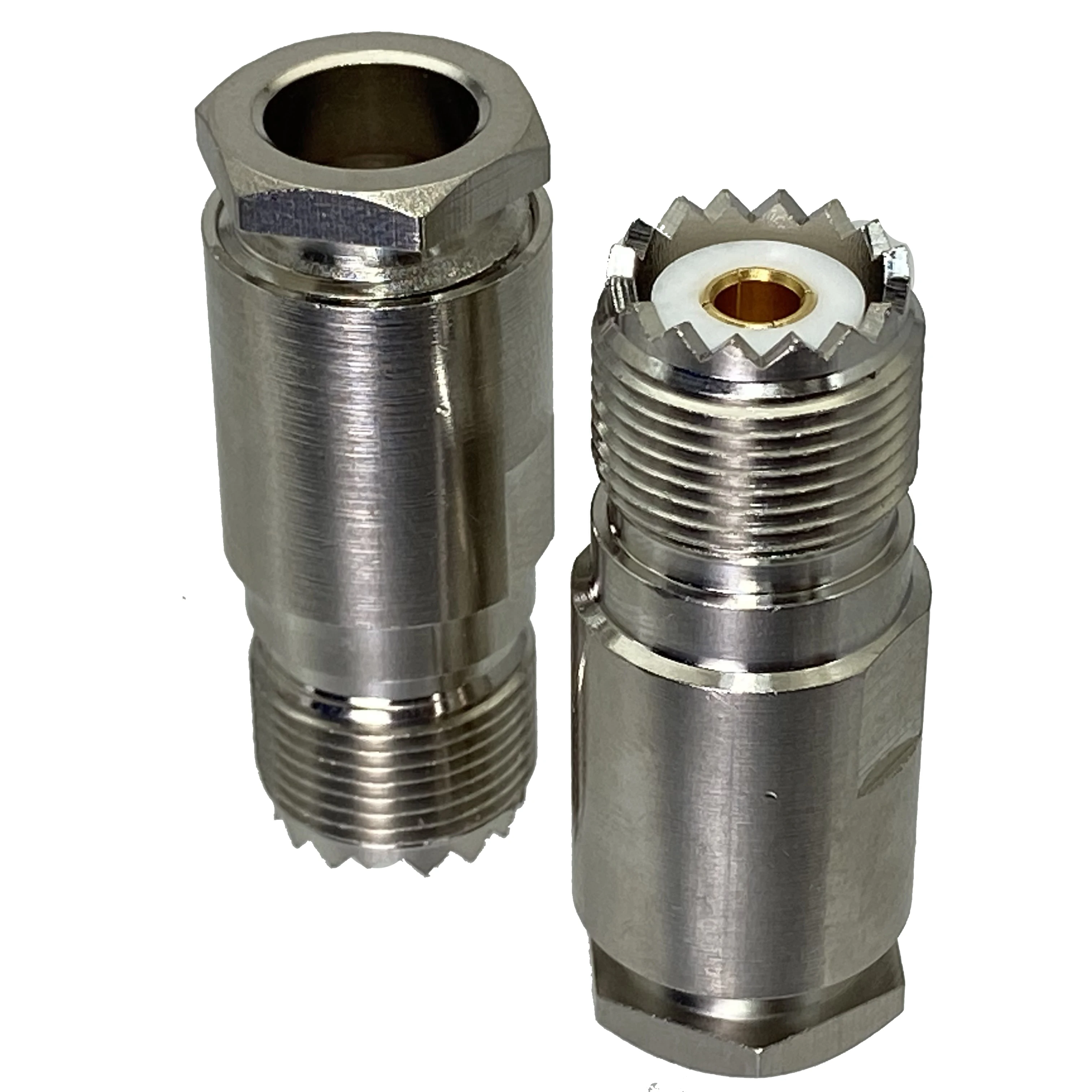 Uhf So239 Vrouwelijke Connectoren Klem Jack Adapter 50 Ohm Rf Coaxiale Connector Voor Lmr400/Kmr400 Kabel Belden 9913 Rg8 Kabel 1Pcs