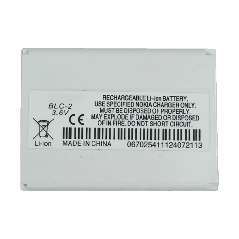 1200mAh BLC2 Battery For Nokia 3310/3315/3330/3335/3350/3410/3510/3530/3550/3589/3685/3686/5510/6650/6800/6810 BLC-1/BLC-2/BMC-3