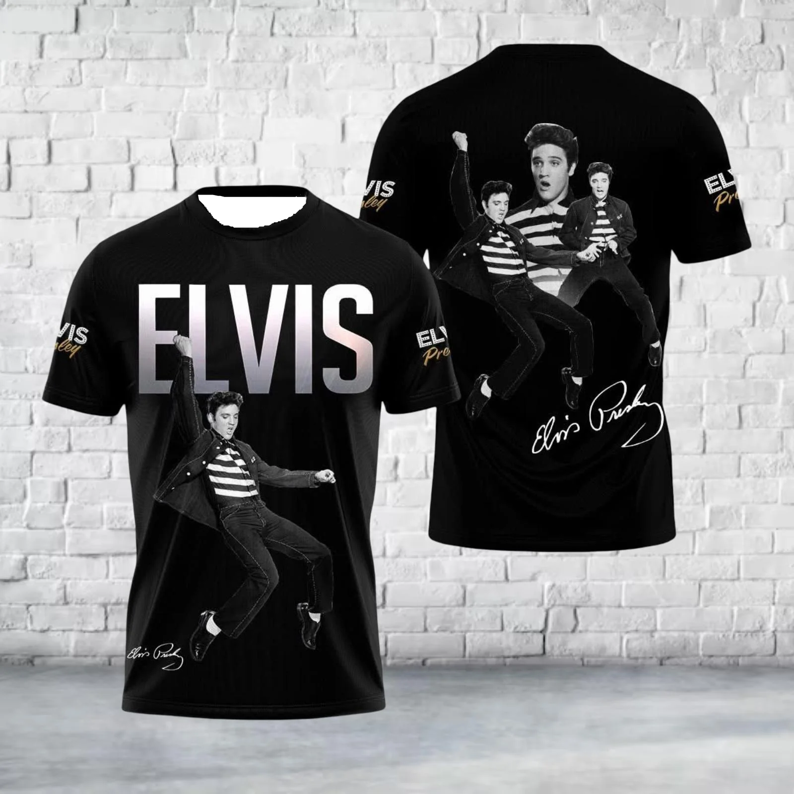 Neues 2026-27 Elvis Presley Herren-Trikot 3D-Druck Y2K Lässiges Schnelltrocknendes T-Shirt Geeignet als Trainingsbekleidung Familien-Partnerlook – Detail 9