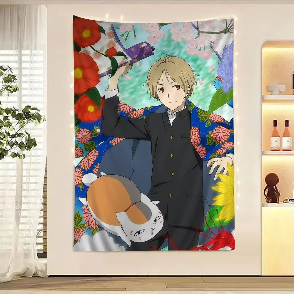 Natsume Yuujinchou DIY Wall Tapestry Hanging Tarot Hippie Wall Rugs Dorm INS Home Decor