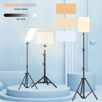 Lampy wideo LED Oświetlenie fotograficzne konferencyjne Lampka do selfie Lampa do studia fotograficznego ze statywem do strzelania na żywo TikTok Zoom