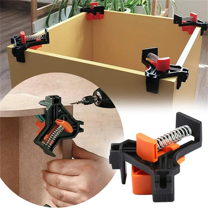 1pc 90 Degree Right Angle Clamp Fixing Clips Picture Frame Corner Clamp Woodworking Hand Tool Pipe Clamp Positioning Fixture