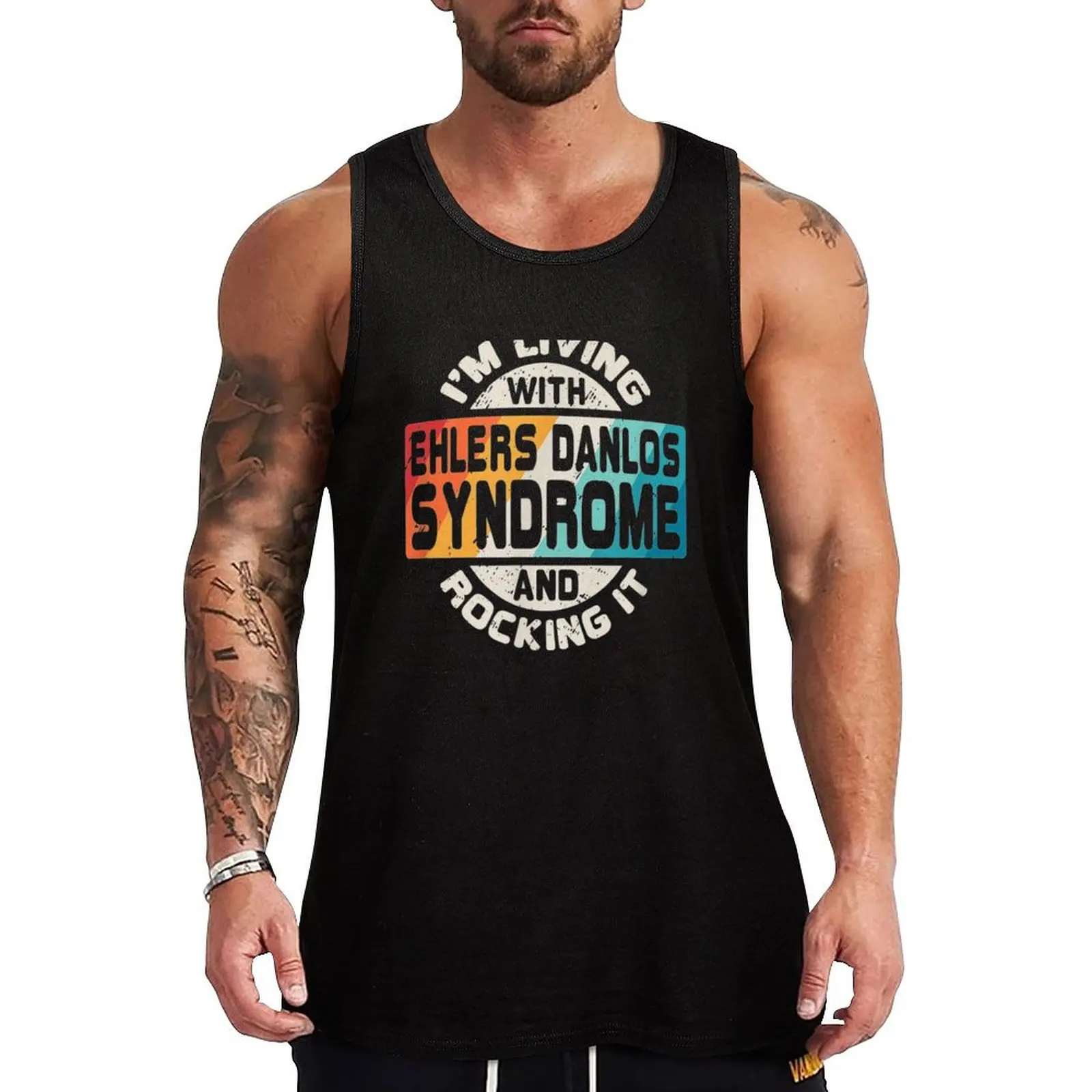 

I'm Living With Ehlers Danlos Syndrome And Rocking It Tank Top anime gym vest men