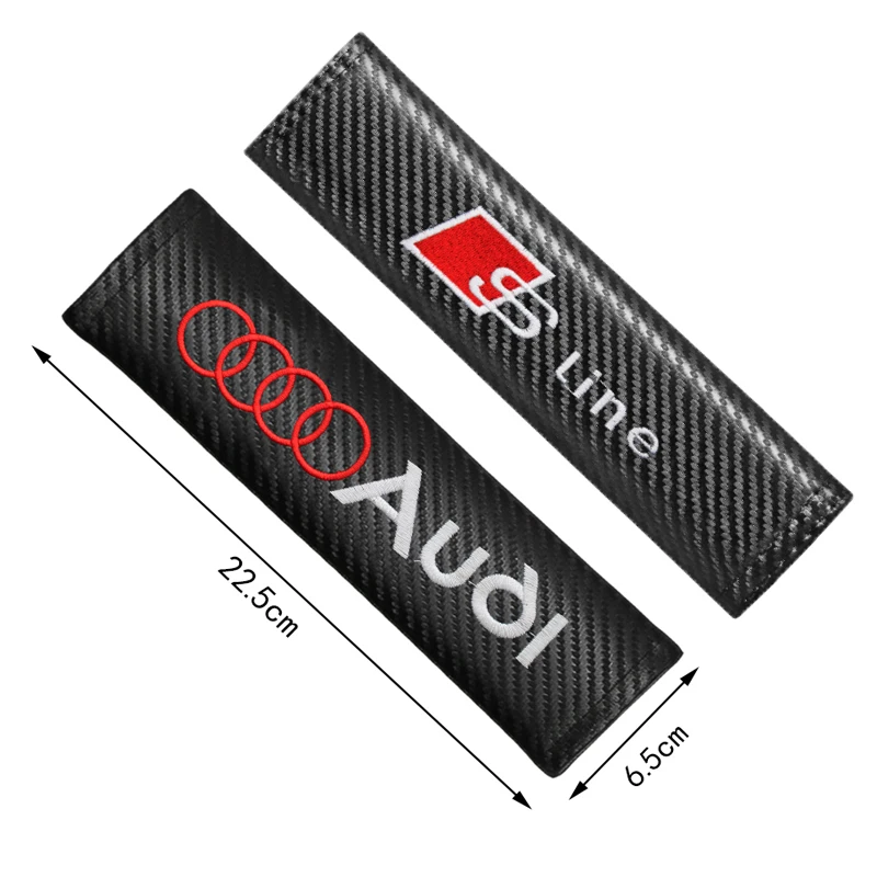 For Audi S line Q5 Q7 Q3 A3 A4 A6 A5 A1 A8 Q8 TT Q2 A7 Car Seat Belt Cover Shoulder Cushion Protector Safety Belts Shoulder Pads view 2