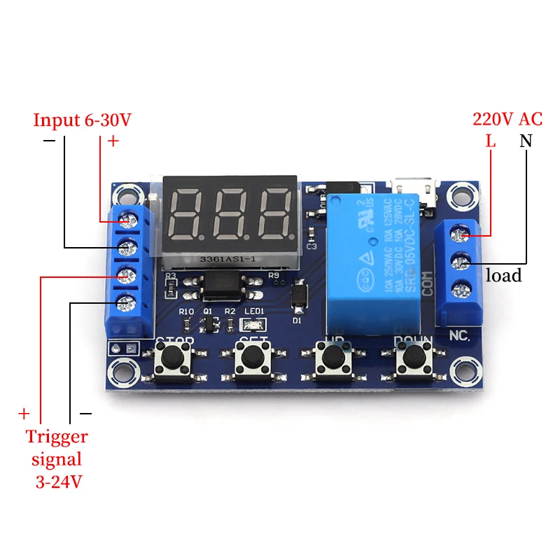 12 24V Platine Trigger Zyklus Timer Verzögerung Schalter MOS Röhre Steuermodul 12 24V Platine Trigger Zyklus Timer Verzögerung Schalter MOS Röhre Steuermodul