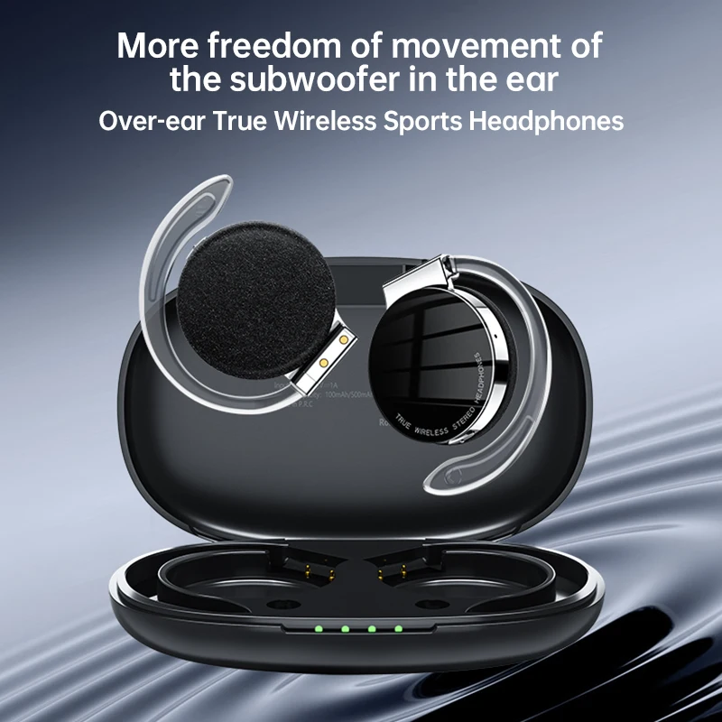 F2 TWS Earphones Bluetooth Night Running Lights Wireless Earbud Headset Sports Ear Buds Noise Cancelling Comfortable Sleepphones