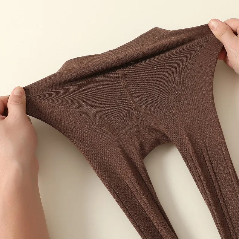  2025 طفل الفتيات ارتداءها الجوارب محبوك طماق الشتاء السراويل الضيقة العصرية الرضع نيسيي القدمين رومبير الخريف الشتاء #5