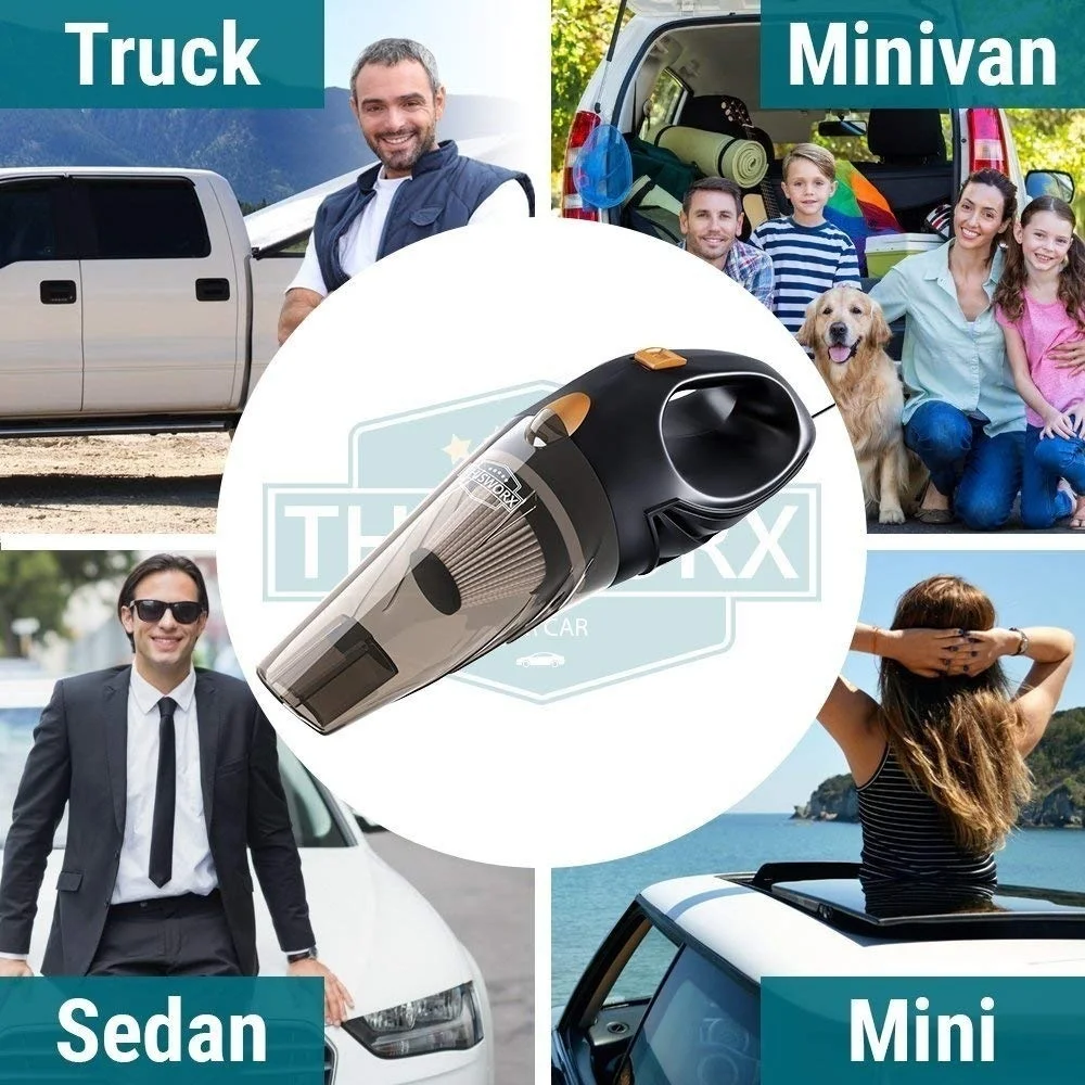 Portable 12V Car Vacuum Cleaner Handheld Wet Dry Suction Duster Auto Accessories Powerful Cleaning Tool