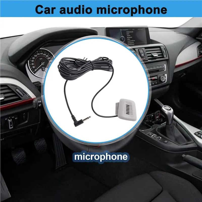 A54P-Car Audio Microphone 3.5Mm Plug Mic Stereo Wired External Microphone For BMW 1 Series F20 3XF30 F35 5X
