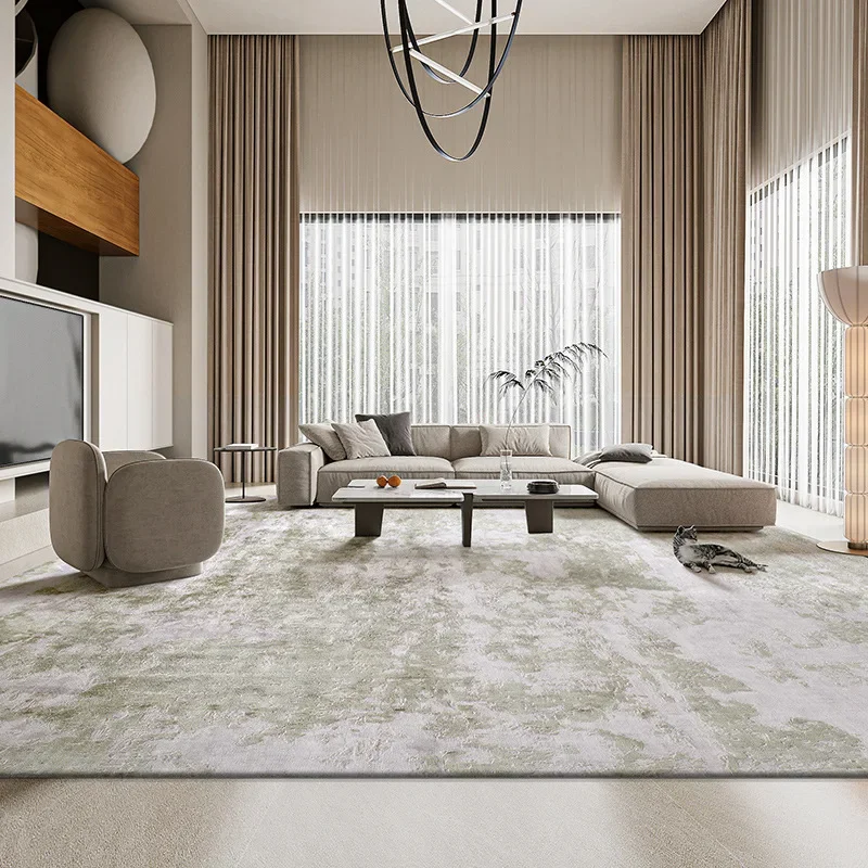 2026 Factory Direct Modern Plush Home Living Room Carpet Easy-Care Wool Hand-Knitted Floor Mat Stain-Resistant for Bedroom