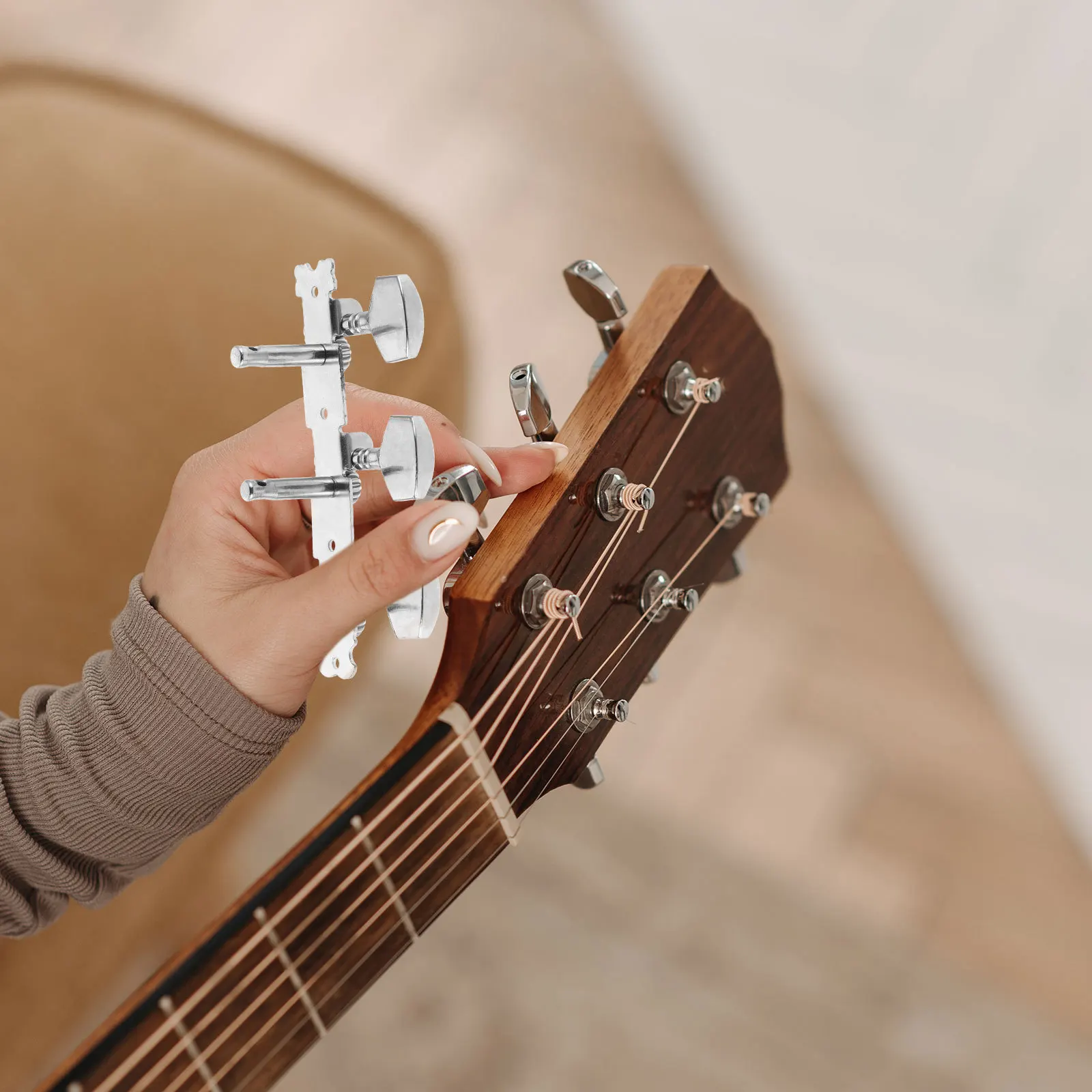 

2Sets Guitar Tuning Pegs Metal Electric Guitar Tuners Replaceable Design Stable Sound Easy Installation Universal Fit