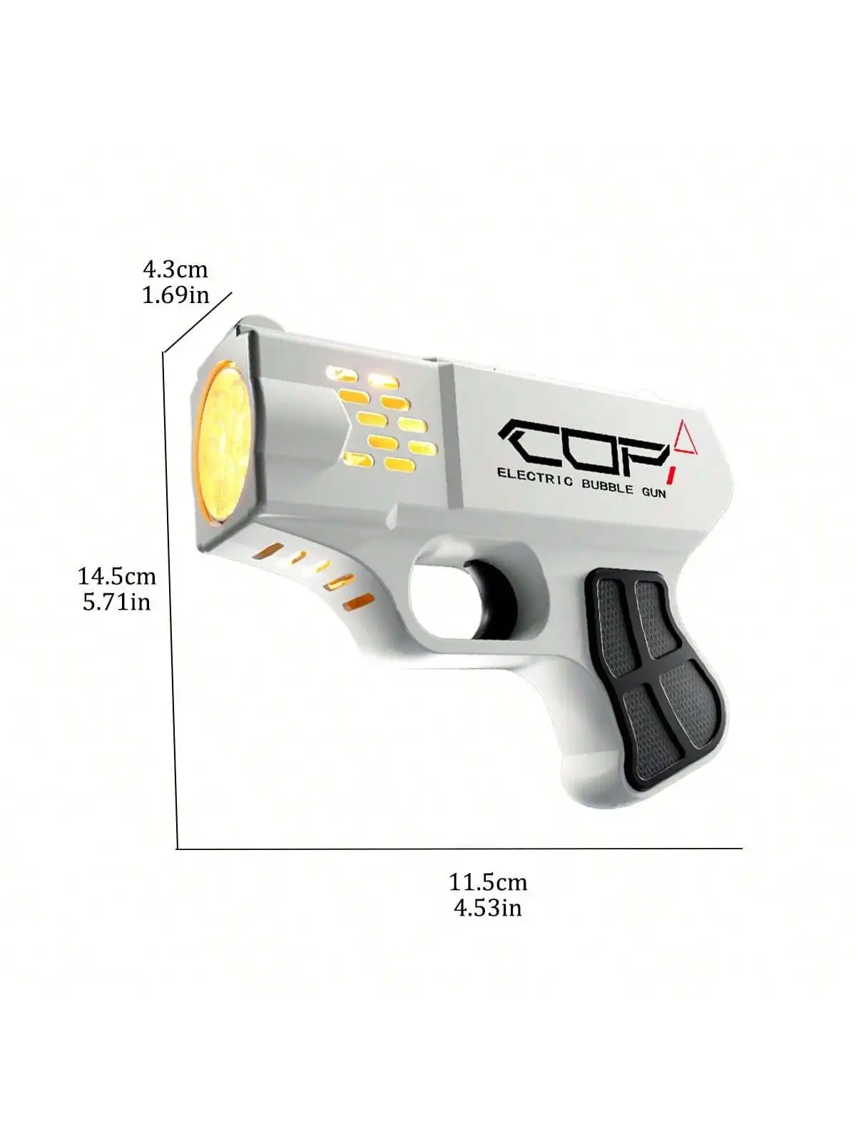 Pistolet do baniek mydlanych COP, maszyna do baniek mydlanych zabawki dla dzieci dla chłopców dziewcząt, konstrukcja baterii litowej. Letnie zabawki na świeżym powietrzu prezenty urodzinowe