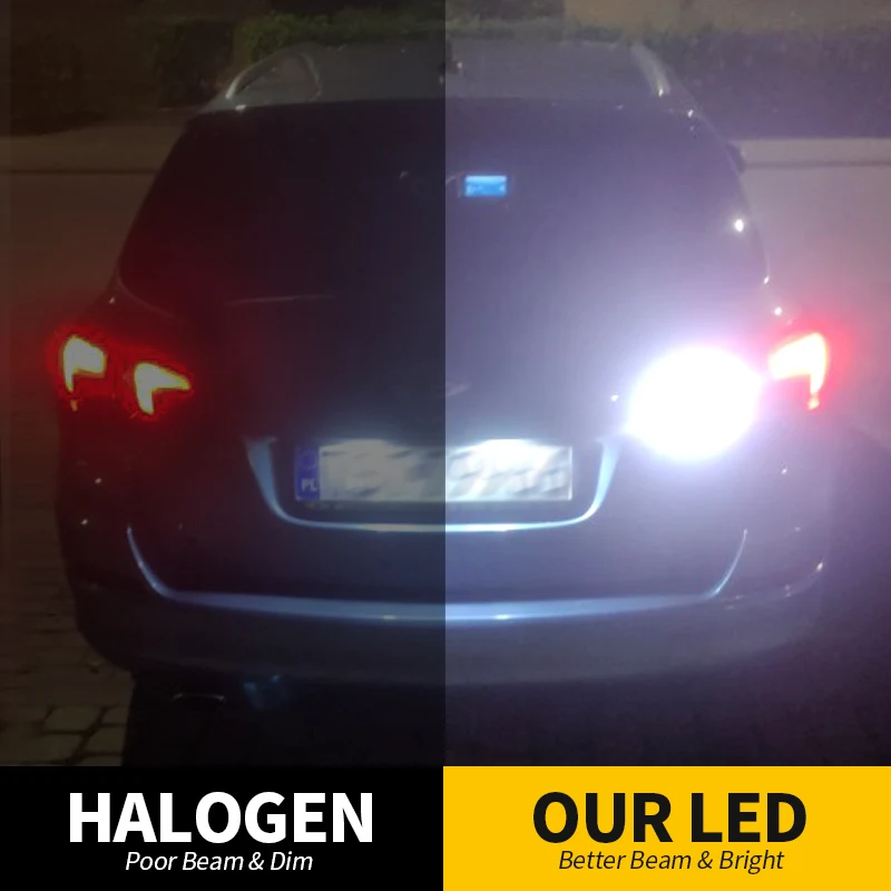 2pcs Led H21W BAY9s 120 degress Lens Led bulbs For Backup or Parking Lights or Indicator Turn Corner Lamp 12V white 6000k