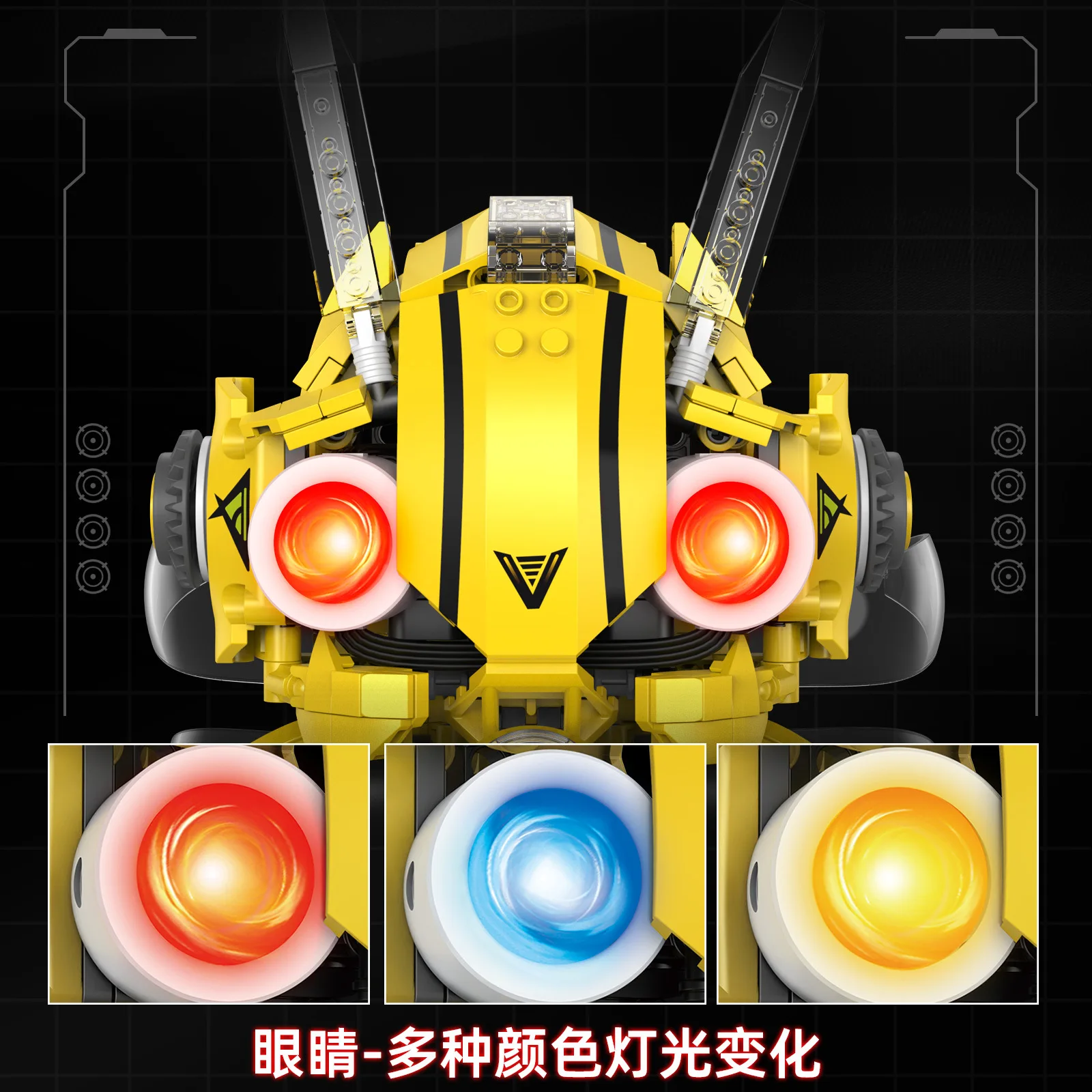 

5-IN-1 Inteliigent Programmable Robot Building Blocks Kit Remote-controlled Stunt Car with Light Assembled Toy Kid Xmas Gift