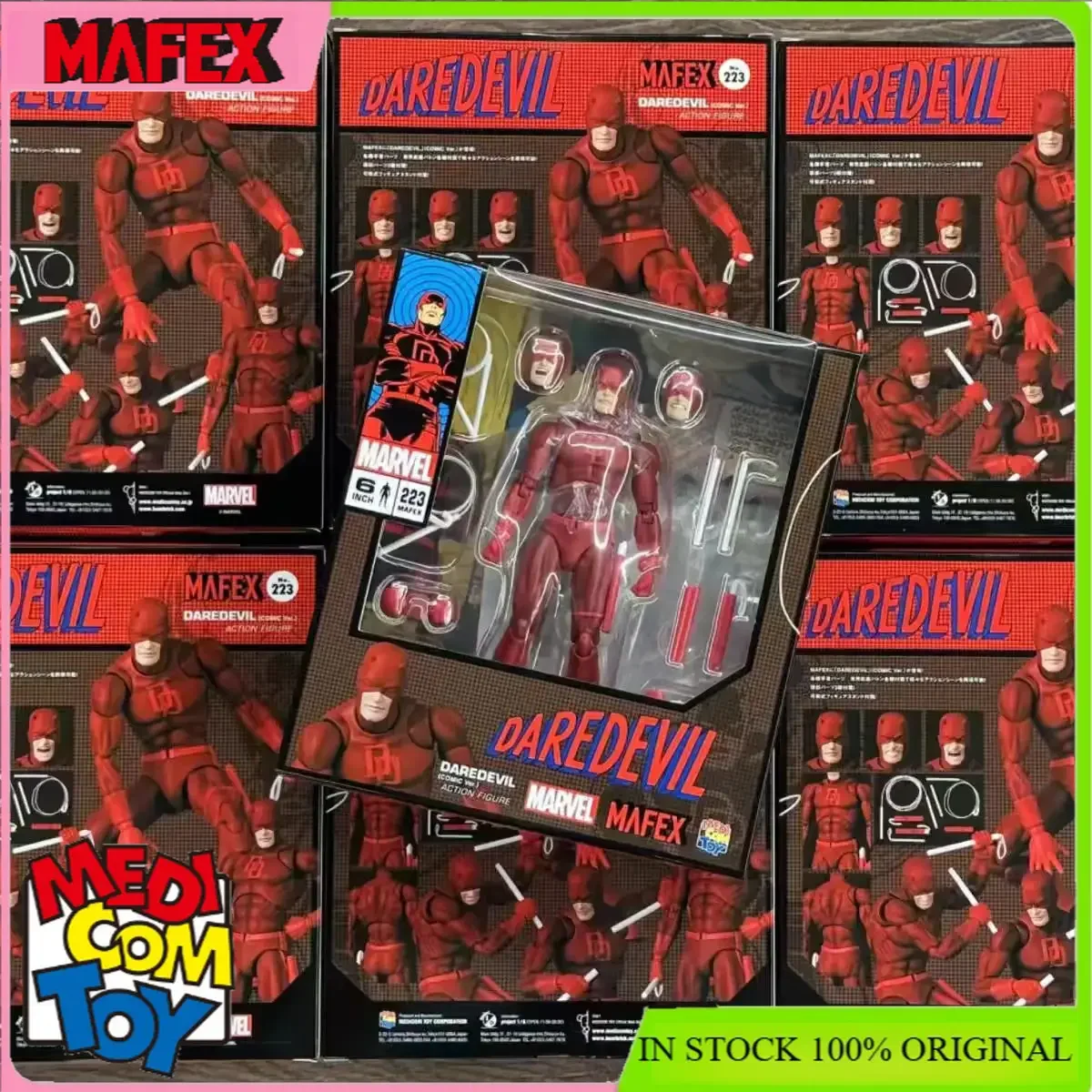 Wholesale Original Medicom Toy Mafex No.223 Daredevil Comic Ver Mafex 223 In Stock Anime Action Collection Figures Model Toys