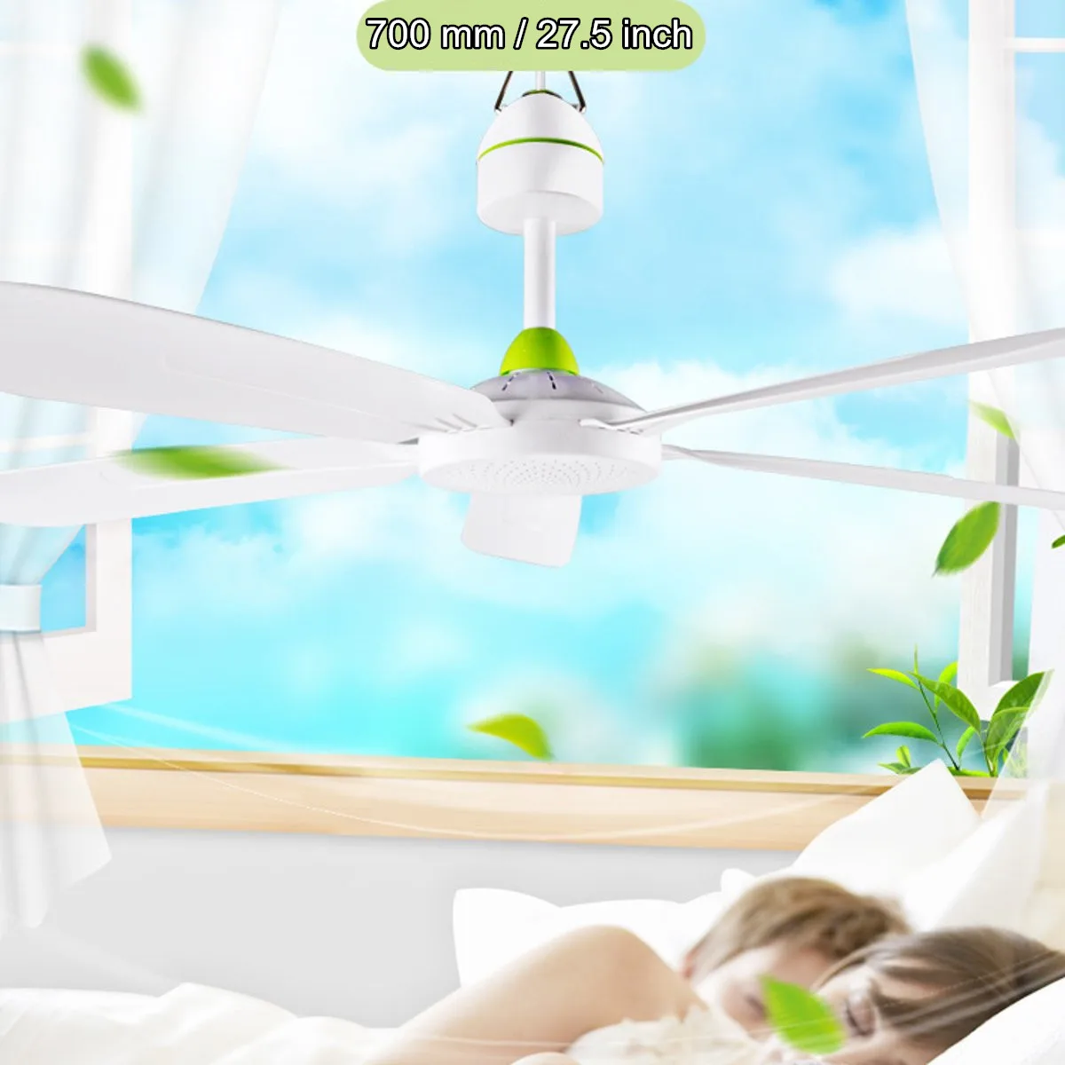 

20W 220V 5 Leaves Mini Ceiling Cool Fans Ceiling Fan Energy-saving Hanging Fan Breeze Household Mute Electric Mosquito Killer