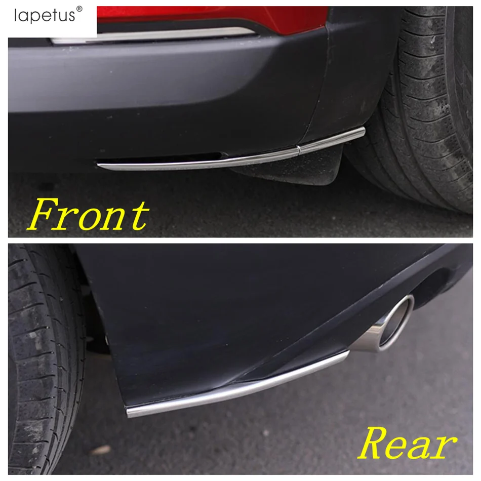 Front Rear Bumper Corner Edge Strip Protection Decoration Trim For Mazda CX-30 2020 - 2024 Stainless Steel Exterior Accessories