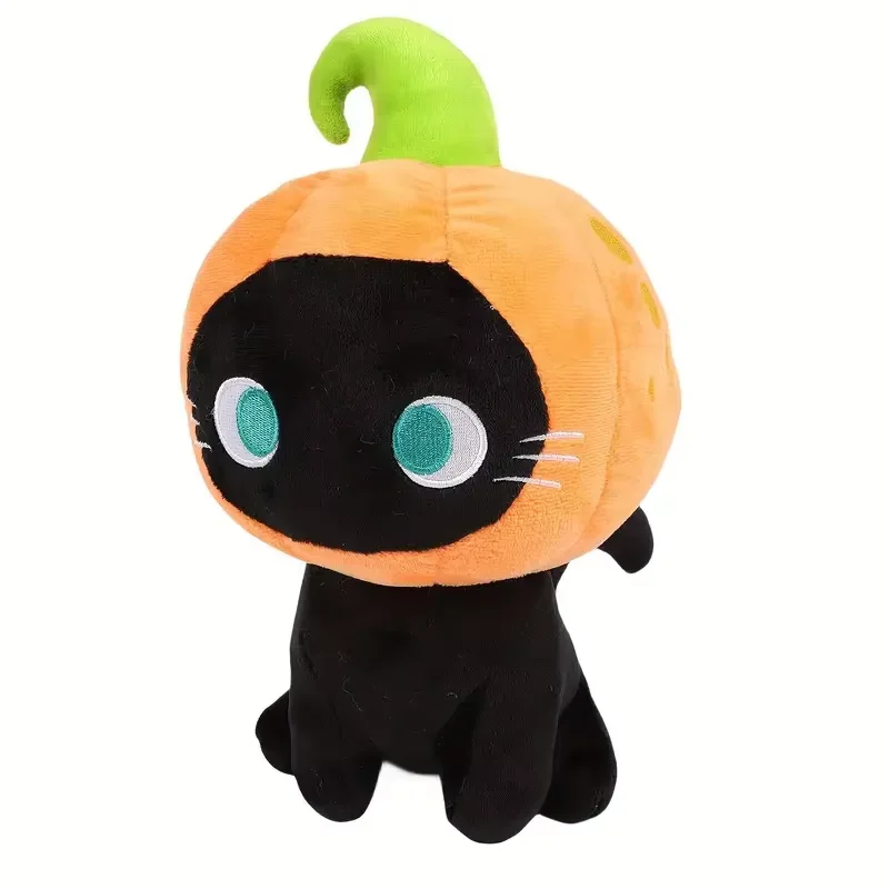 25cm Halloween Plush Toy Pumpkin Cat Plush Cute Anime Cat Halloween Pumpkin Kitty Plush Toy Halloween Home Decor Party Gifts