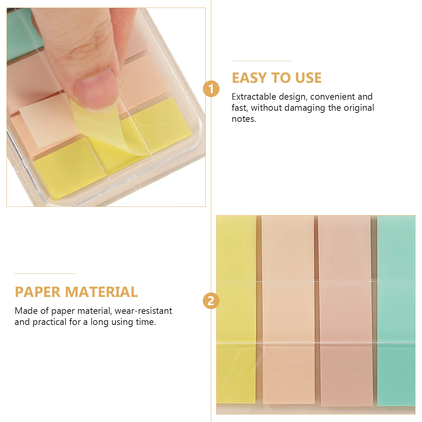 

6 Boxes Portable Highlight Strips Practical Colored Note Tabs Transparent Design Book Accessory for Reading Reading Strips