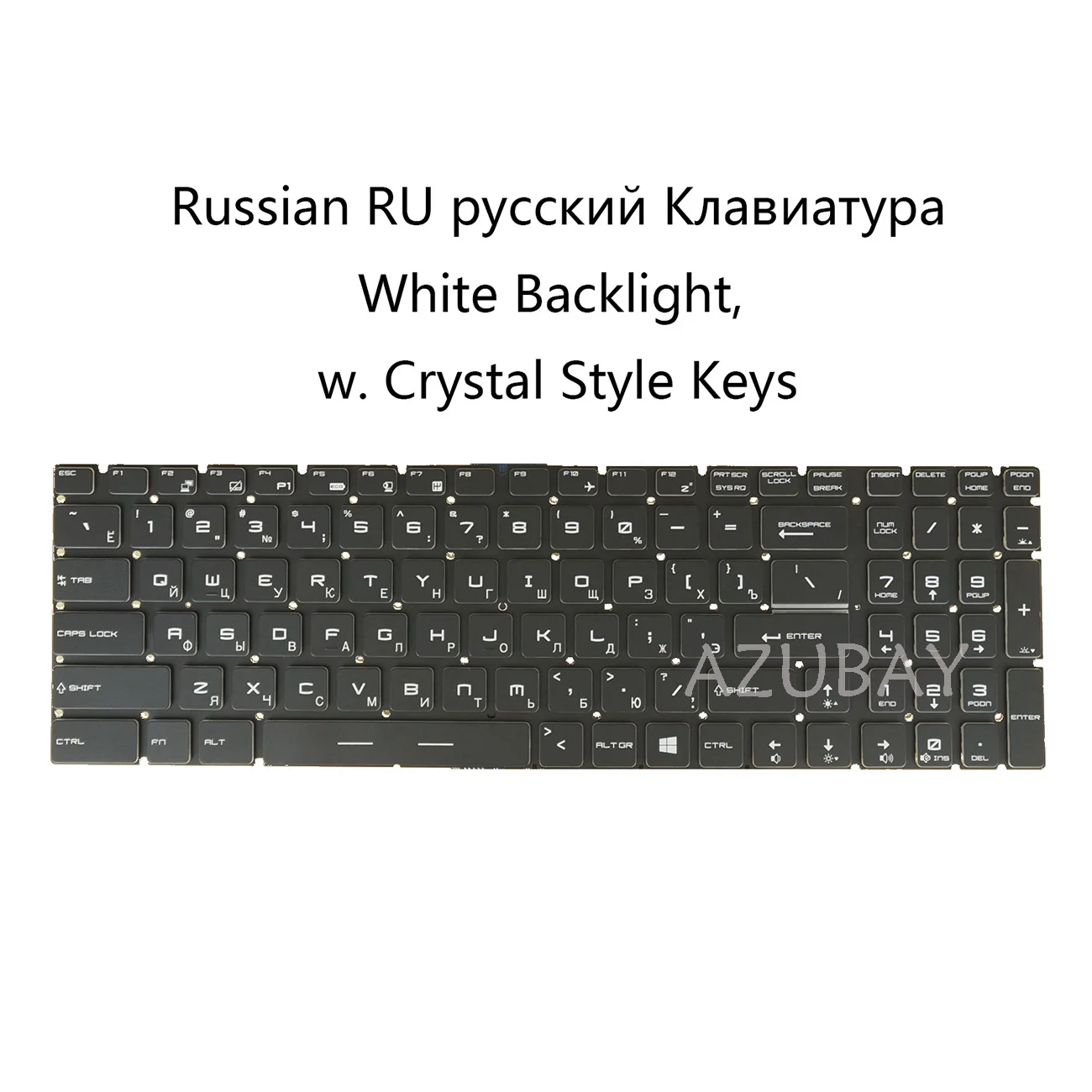 White Backlit Keyboard For MSI MS-16J9 MS-16JD MS-16JC MS-179C, GT72 2PC 2PE 2QD 2QE 6QD 6QE, GT72S 6QD 6QE Dominator Russian