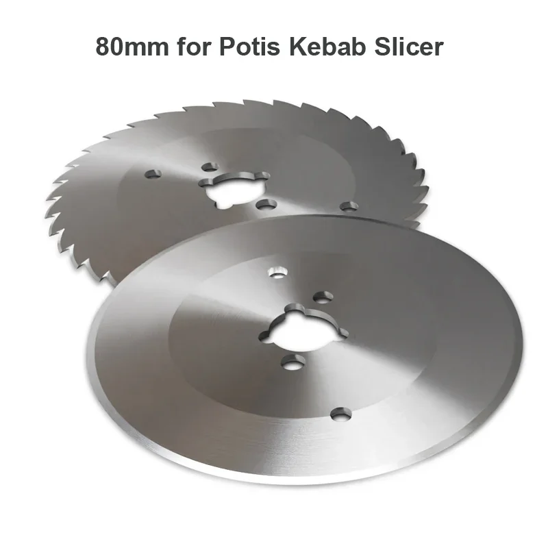 

1pcs 80mm Shawarma Knife Slicer Blade for Potis Kebab Slicer Doner Kebab Knife Sharp Stainless Steel Round/ Toothed Blade