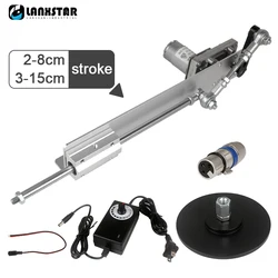 Actuador Lineal de ciclo alternativo con ventosa, conector 3XLR, 2-8CM/3-15CM, carrera DC12V/24V, Motor telescópico 45 ~ 200RPM