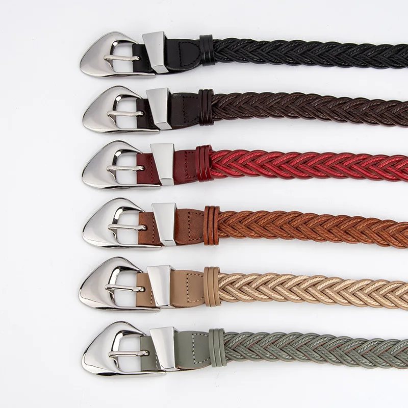 المرأة خمر محبوك مشد الإناث Cummerbund معطف حزام فستان الديكور حزام ضيق J316 #4