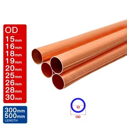 Außen durchmesser des Kupfer rohrs 15 16 18 19 20 25 26 28 30mm Länge 500mm hohle gerade runde dünne Kupfer rohrleitungen