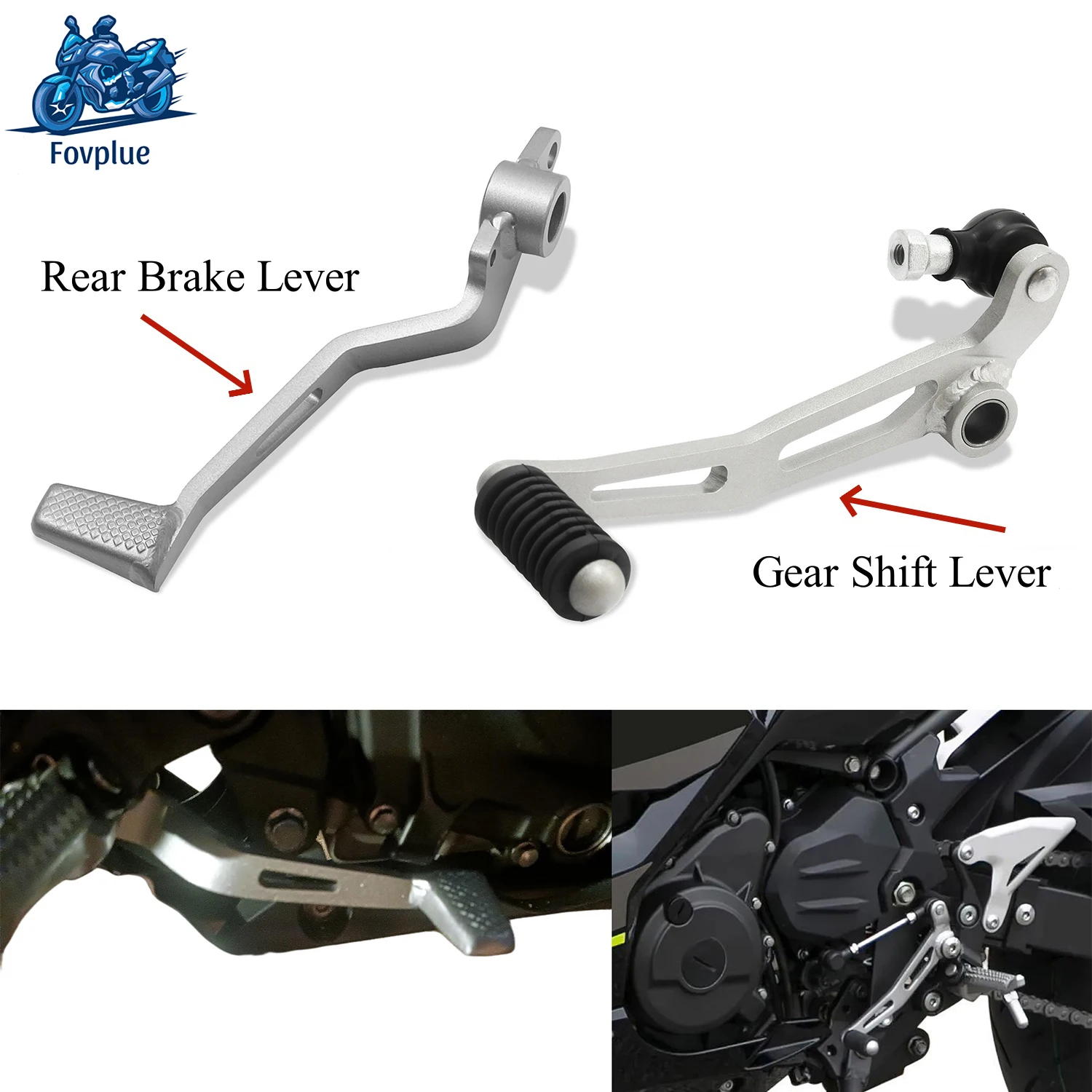 Motorrad Bremshebel Schalthebel Pedal Für KAWASAKI Ninja 400 2018-2023 Z400 2019-2023 Ninja 500 2024 Z500 2024 Stahl
