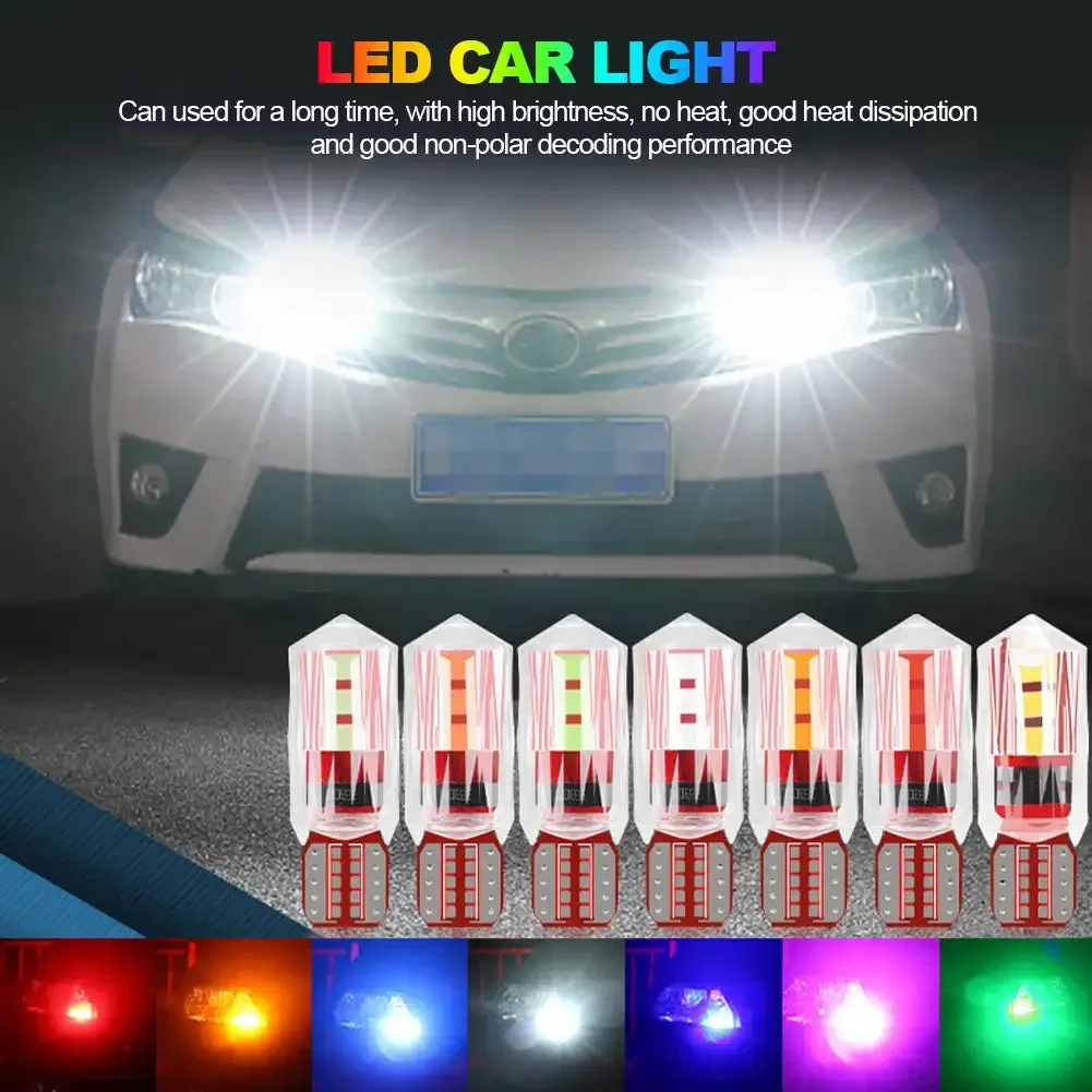 

New 1/2Pcs T10 W5W Car Turn Light LED Light Day Driving Reading Bulb License Plate Super Bright Light Running Motorcycle