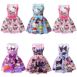 New Kids Clothes Girls Cartoon Cute Hello Kitty Dress Kawaii Princess Dress for Girls Baby Girls Birthday Halloween Party Dresse