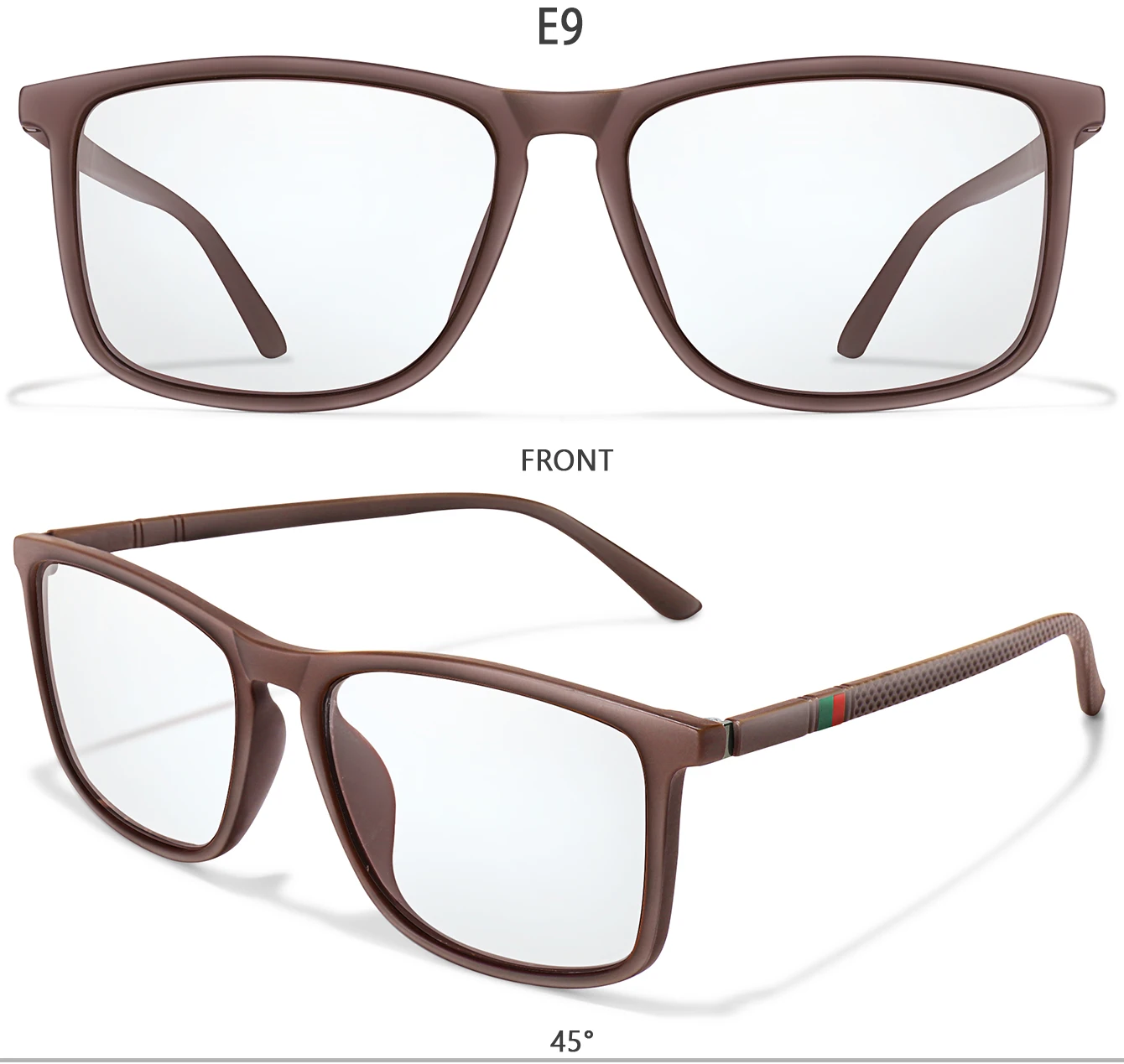 Klassische quadratische photochrome Sonnenbrille mit Etui für Damen und Herren, Outdoor-Sport, Radfahren, Baseball, bequeme Brille mit Box – Detail 6