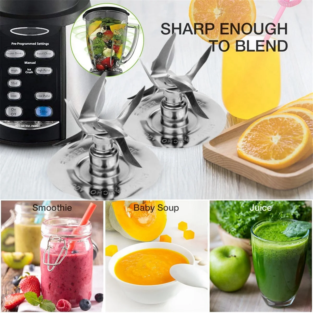 High-end Blender Blade for Oster Ice Juicer Blade Mixing Knife 6 Leaf