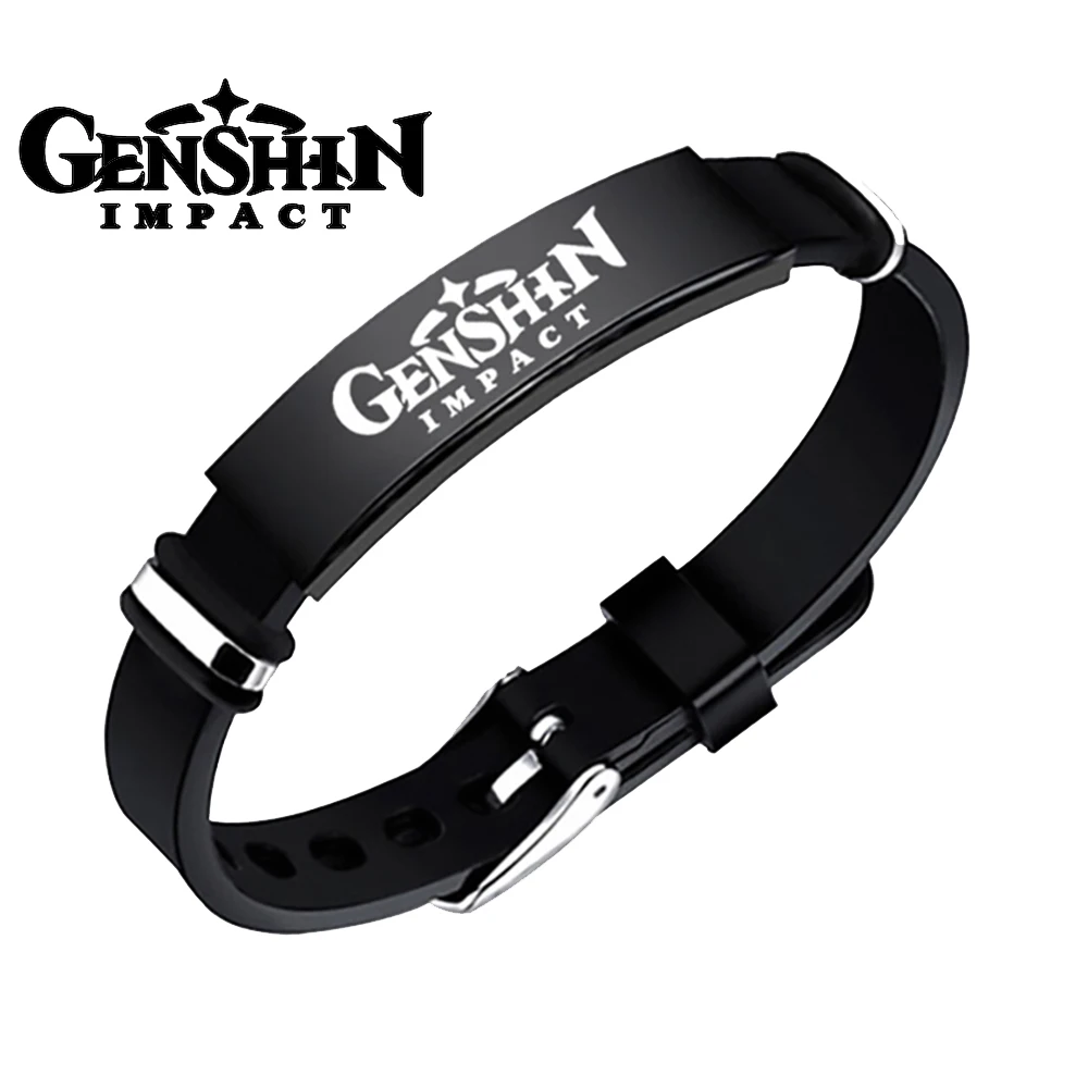 Genshin Impact Vision Stainless Steel Bracelet God Of Eye Pyro Cryo Electro Anemo Geo Hydro Dendro Bracelet Women Men Game Gift