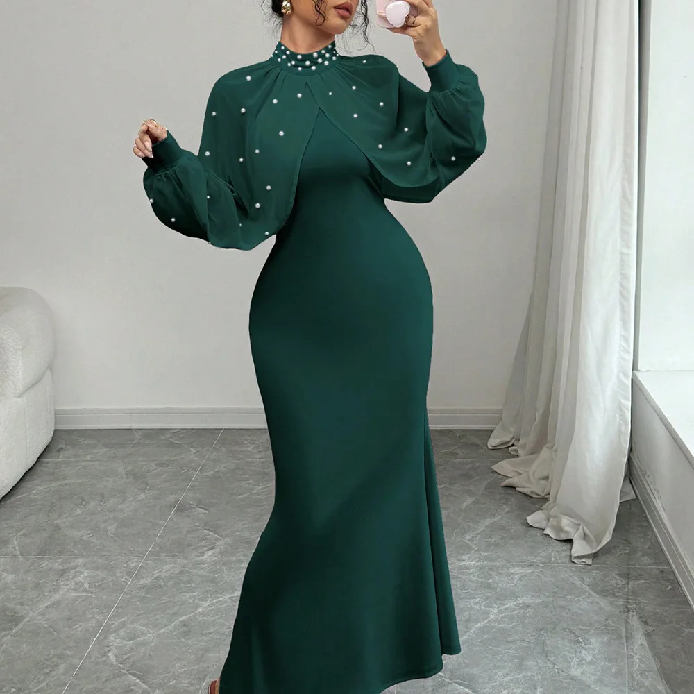 

Women's Lace Splicing Hip Wrap Dress Autumn 2025 New Collection Fashionable And Elegant Women's Clothing