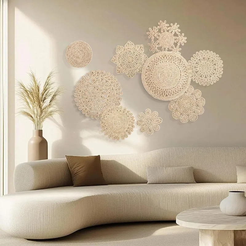 Modern Minimalist Wall Hanging, Woven Background Decor for Home & B&B, Macrame Art Ornament, Photography Prop for Studio