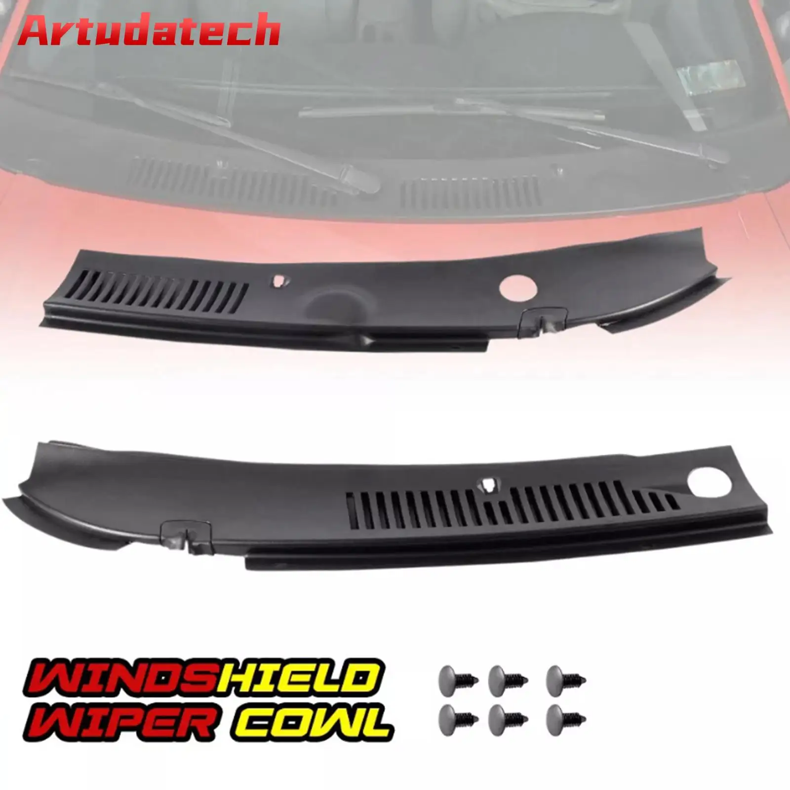 

Artudatech Windshield Wiper Window Cowl Panel Grille RH & LH For Ford Mustang 1999 2000 2001 2002 2003 2004