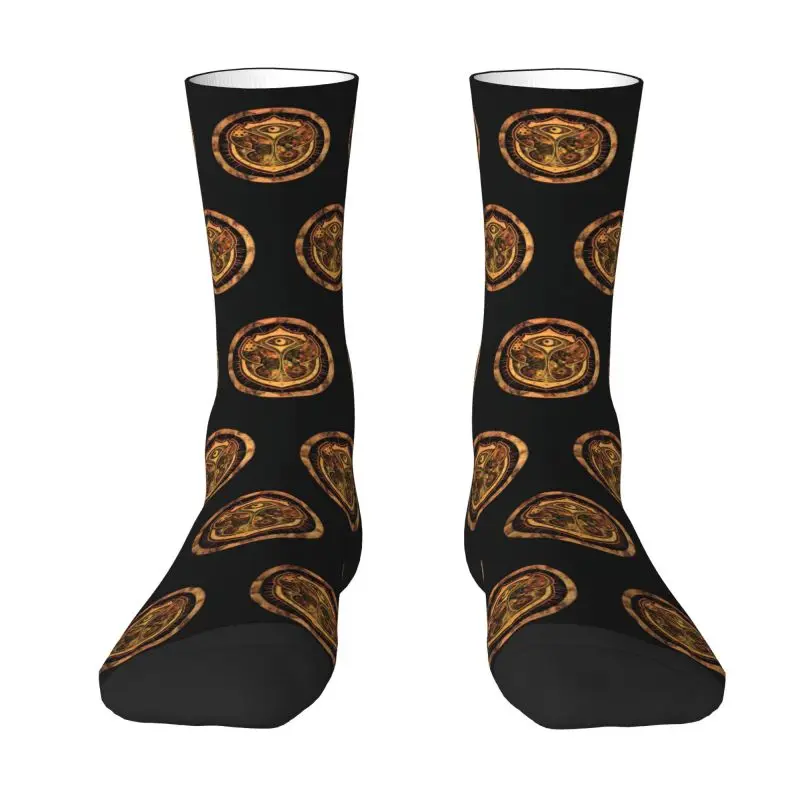 Funny Print Tomorrowland Socks for Women Men Stretchy Summer Autumn Winter Belgian Electronic Dance Music Festival Crew Socks