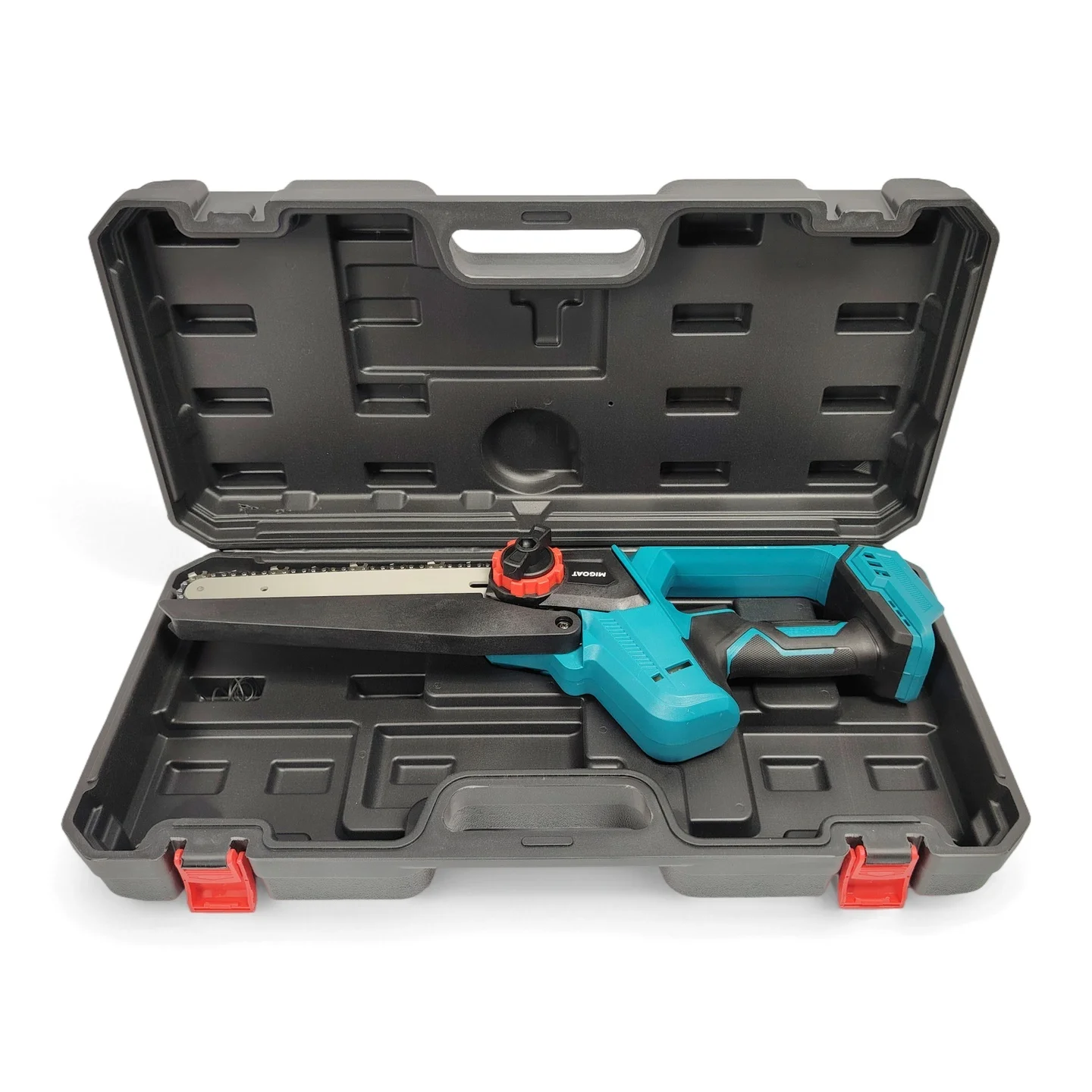 منشار MIGOAT خفيف الوزن مقاس 8 بوصات، ماكينة تشذيب فرع مريحة، نظام أمان منخفض الارتداء، أداة حديقة لبطارية ماكيتا 21 فولت