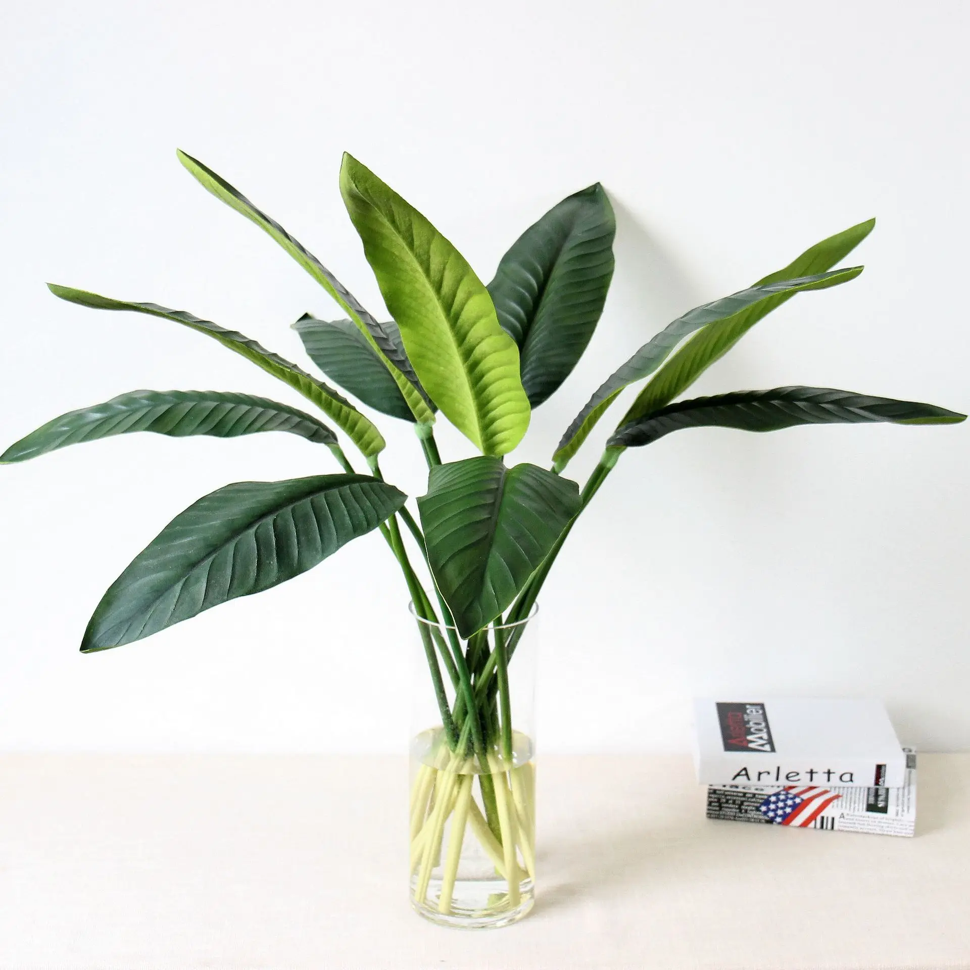 Large Bird of Paradise Artificial Tropical Flower Faux Heaven Bird Plant for Home Office Garden Decor Flower Arrangement