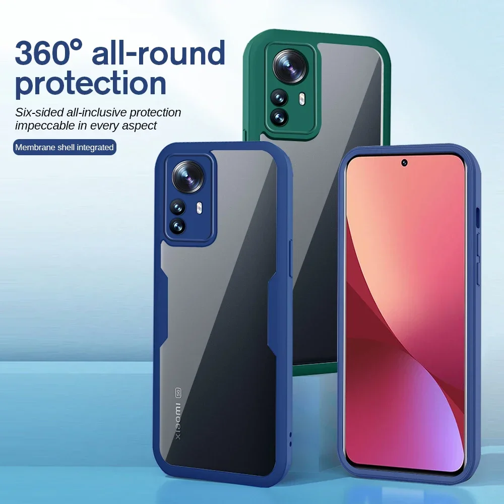 Custodia protettiva per telefono trasparente HD con protezione a schermo intero 360 per Xiaomi 14 Pro Ultra 13 13T 12T 11 Lite POCO X6 X5 F5 Pro 4G