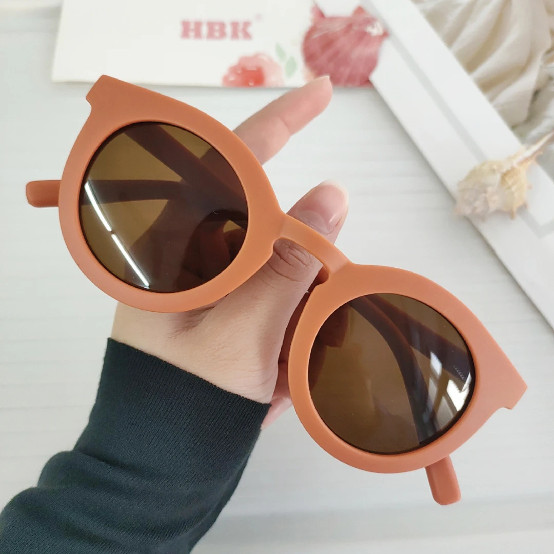 HBK Retro Vintage Round Sunglasses Women Fashion Trending Jelly Candy Color Shades UV400 Classic Men Grey Tea Sun Glasses