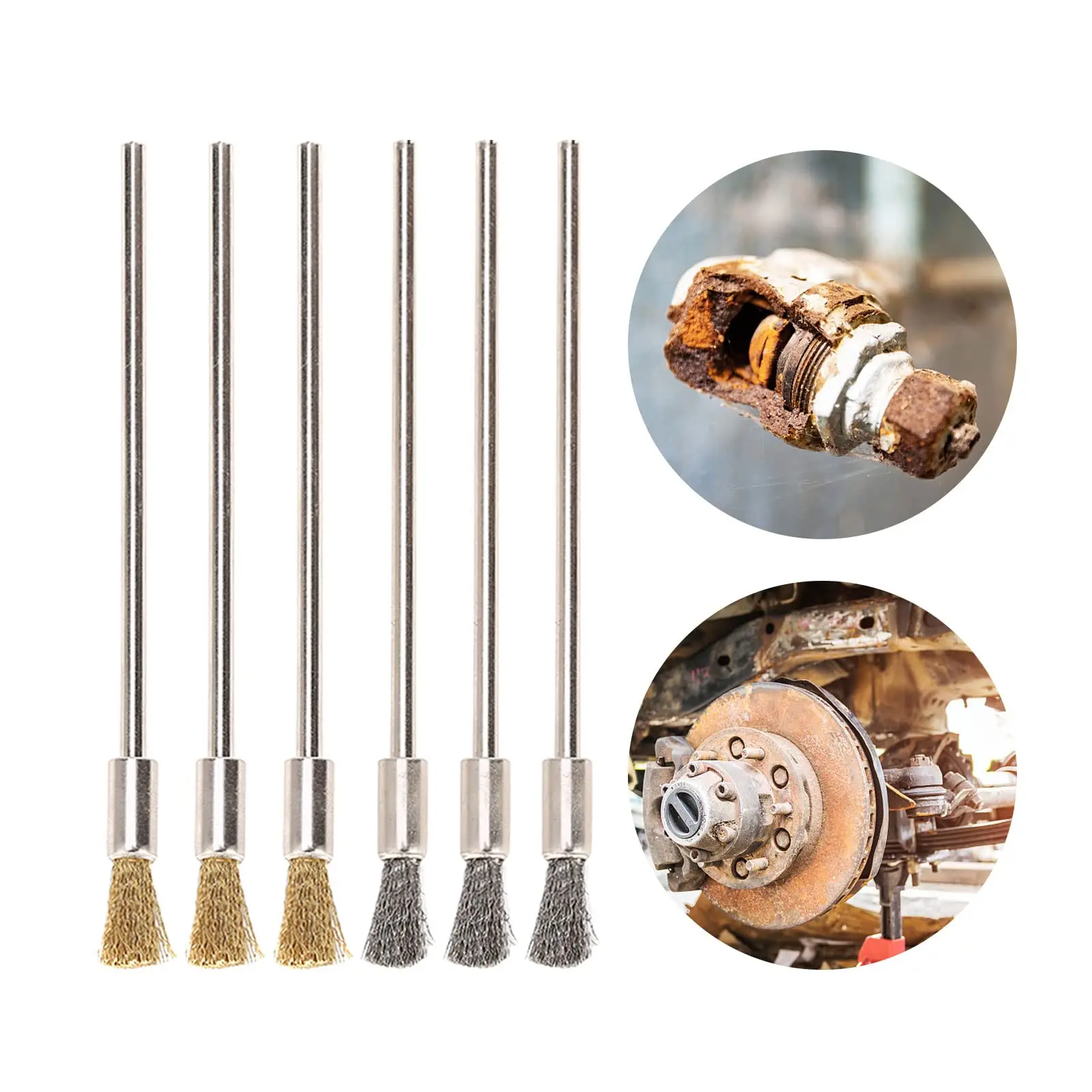 30 pz esteso filo di acciaio pulizia fine spazzole penna ruggine vernice rimozione bit lucidatura utensili rotanti accessori 3 mm mandrino