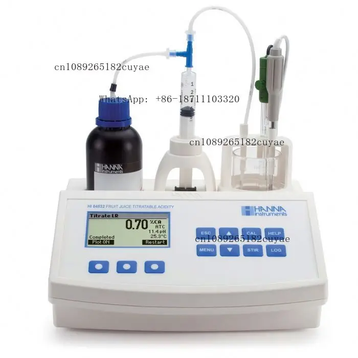 

Hanna Instruments HI84532 Mini Automatic Titrator and pH Meter for Titratable Acidity Analysis in Fruit Juice