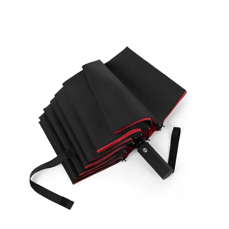 طبقة مزدوجة يندبروف المرأة مظلة أوتوماتيكية الإناث الذكور عشرة العظام ثلاثة مظلة رجالية قابلة للطي مظلة كبيرة المطر الأعمال #3