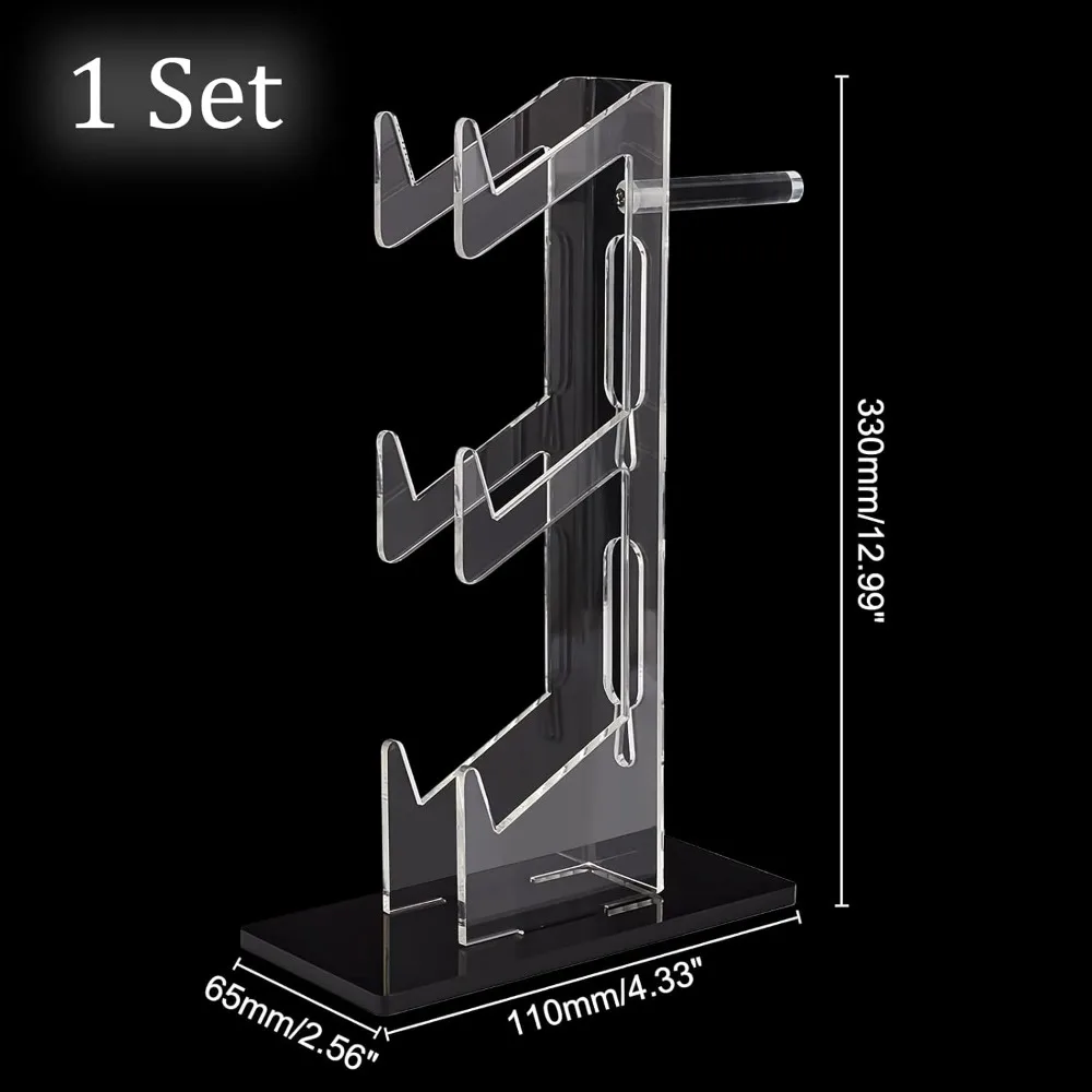 Universal 3 Tier Controller Holder Transparent Acrylic Game Controller Display Stand Detachable Gamepad Desktop Stand