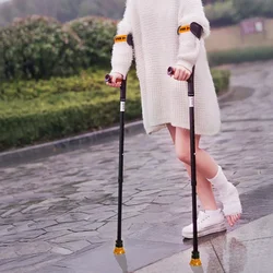 Telescopic Folding Elbow Crutches: Breathable Sweat-Absorbing Underarm Support, Portable Aid for Fracture Recovery