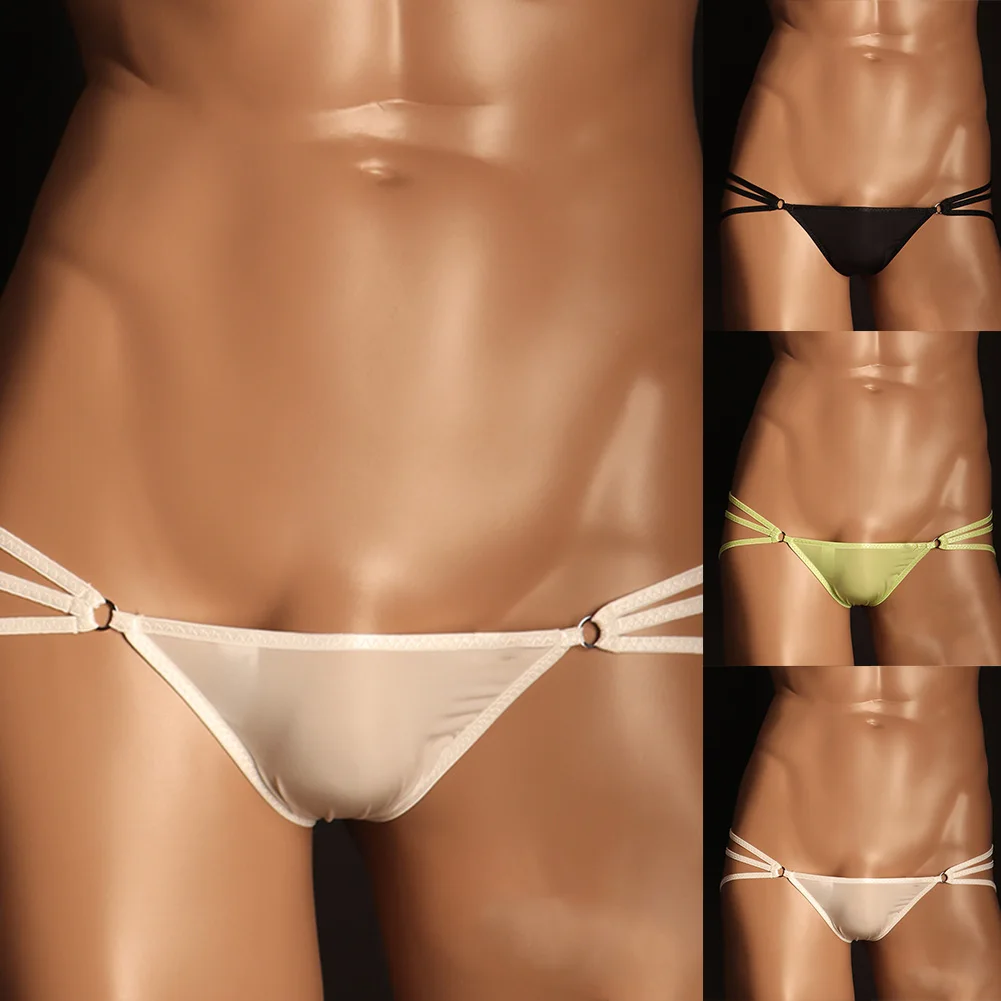 سراويل داخلية منخفضة الخصر مجوفة لجميع المواسم ملابس يومية قماش نايلون عالي التمدد بلون سادة للاستخدام اليومي